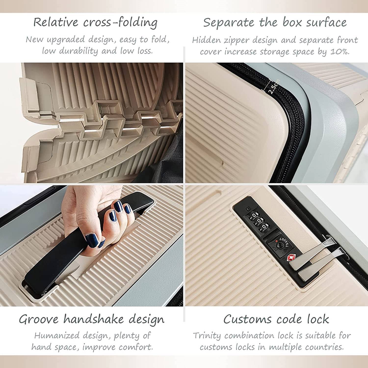 Lock Foldable Travel Luggage for Abroading 4
