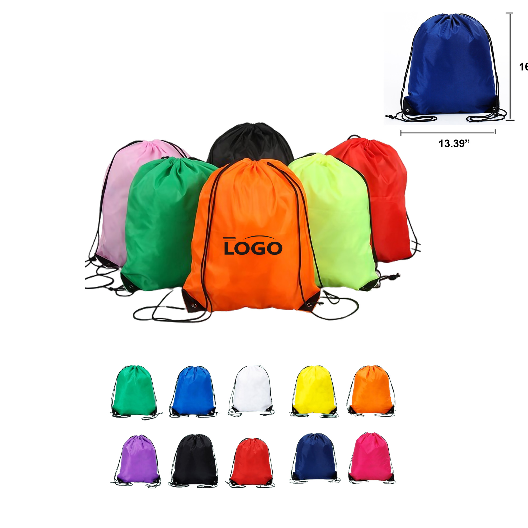 MOQ50 Liberty Bags Classic Cinch Up Drawstring Backpack 3
