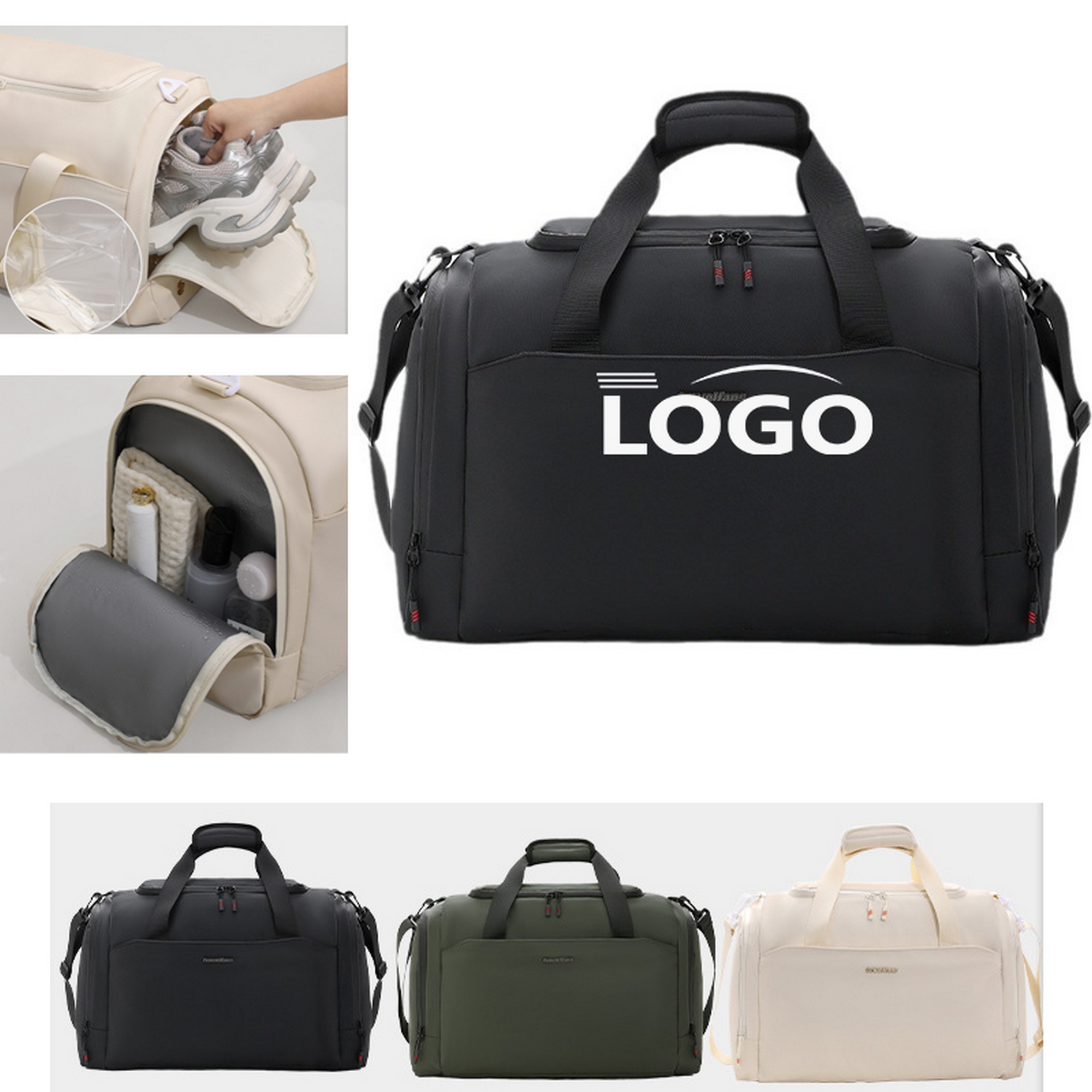 Dry And Wet Separation Separate Shoe Compartment Sports Travel Bag 9