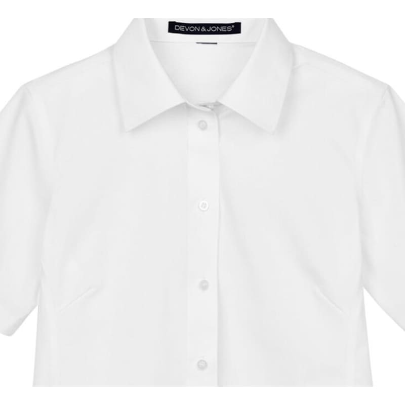 Devon & Jones Ladies' Crown Woven Collection™ Solid Broadcloth Short-Sleeve Shirt 3