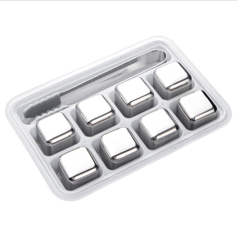 Set of 8 Whiskey Ice Cubes With One Clip in Case 4
