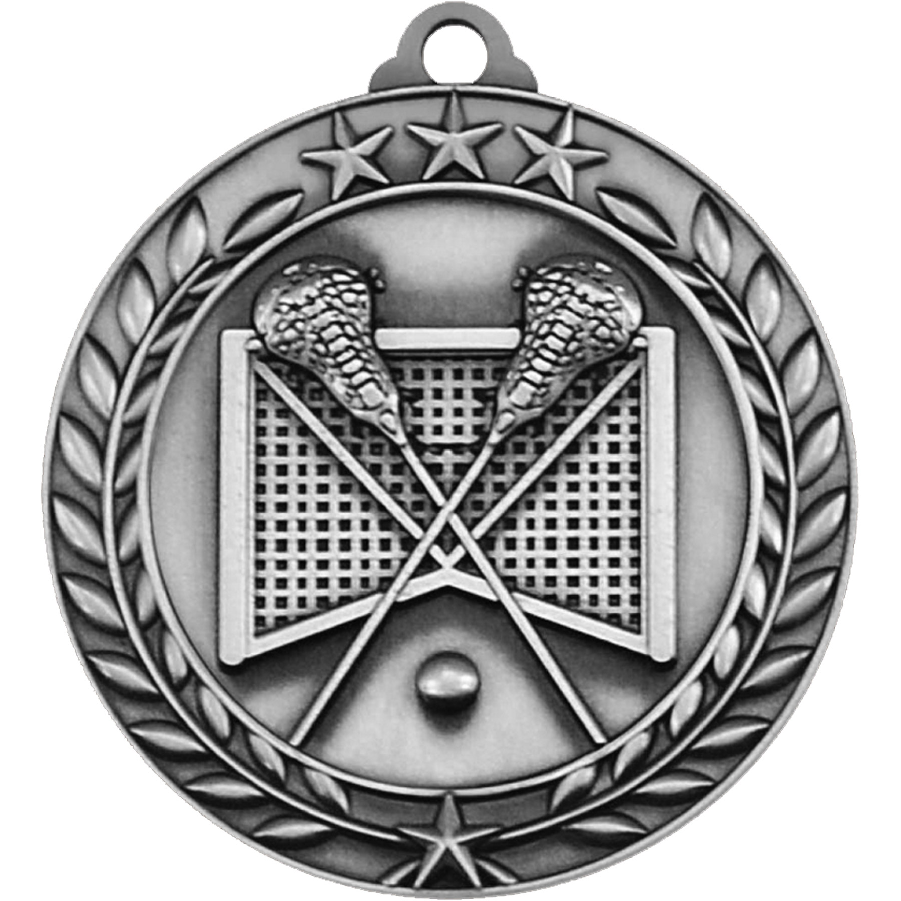 Stock Small Academic & Sports Laurel Medals: Lacrosse 1