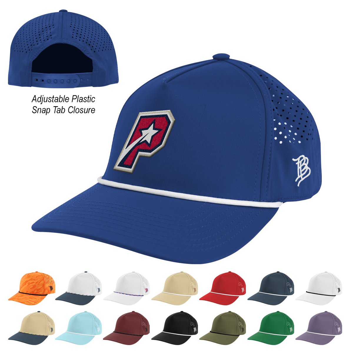 Branded Bills Bare Curved Rope Cap