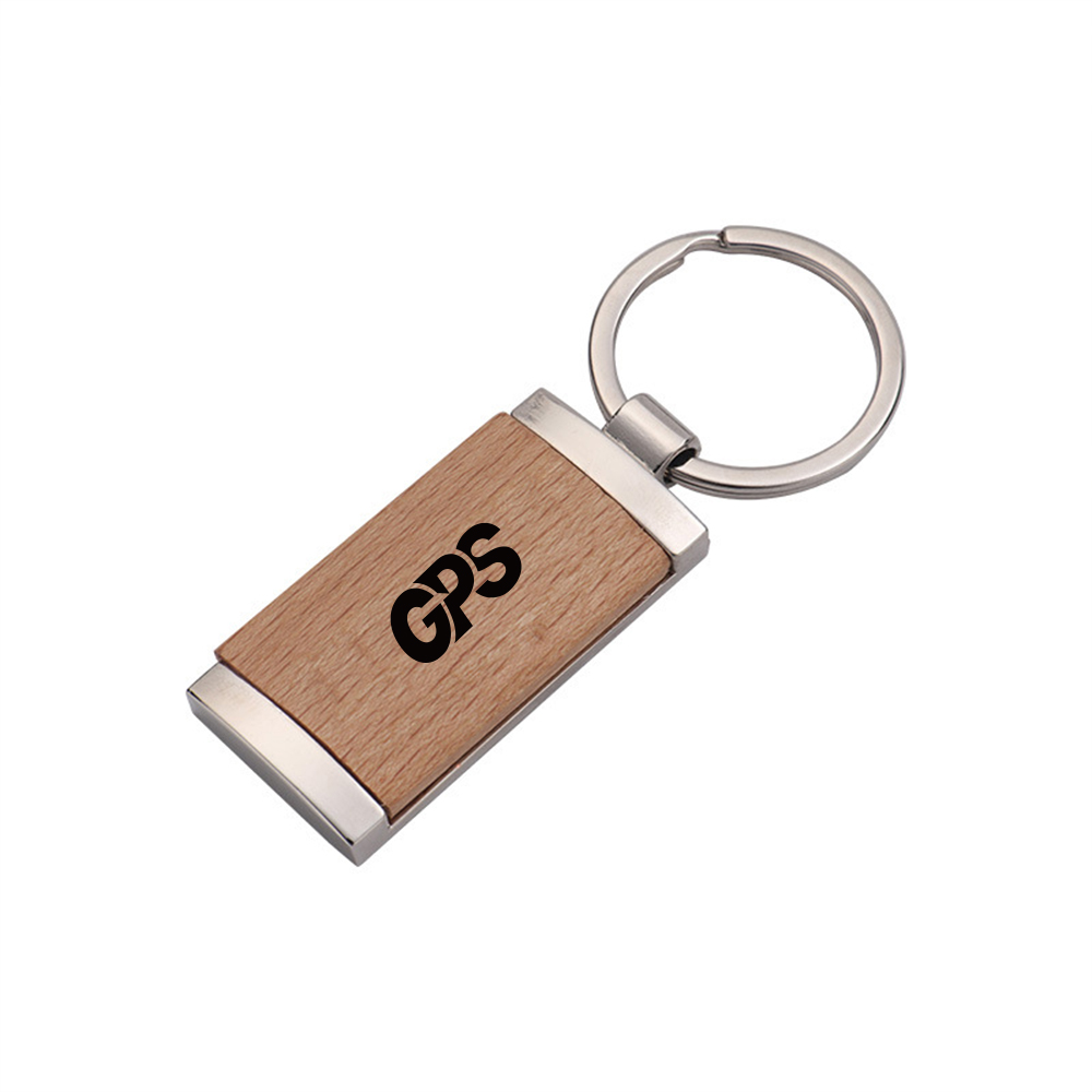 Bamboo Rectangle Keyring 3