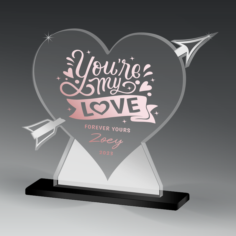 Custom Shaped Acrylics On Acrylic Base 8
