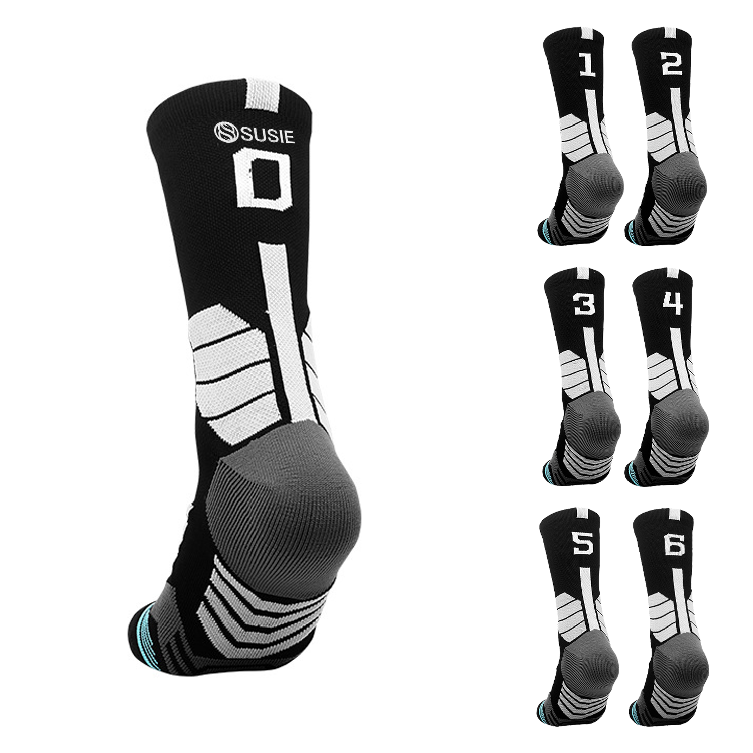 Custom Team Number Crew Socks 2