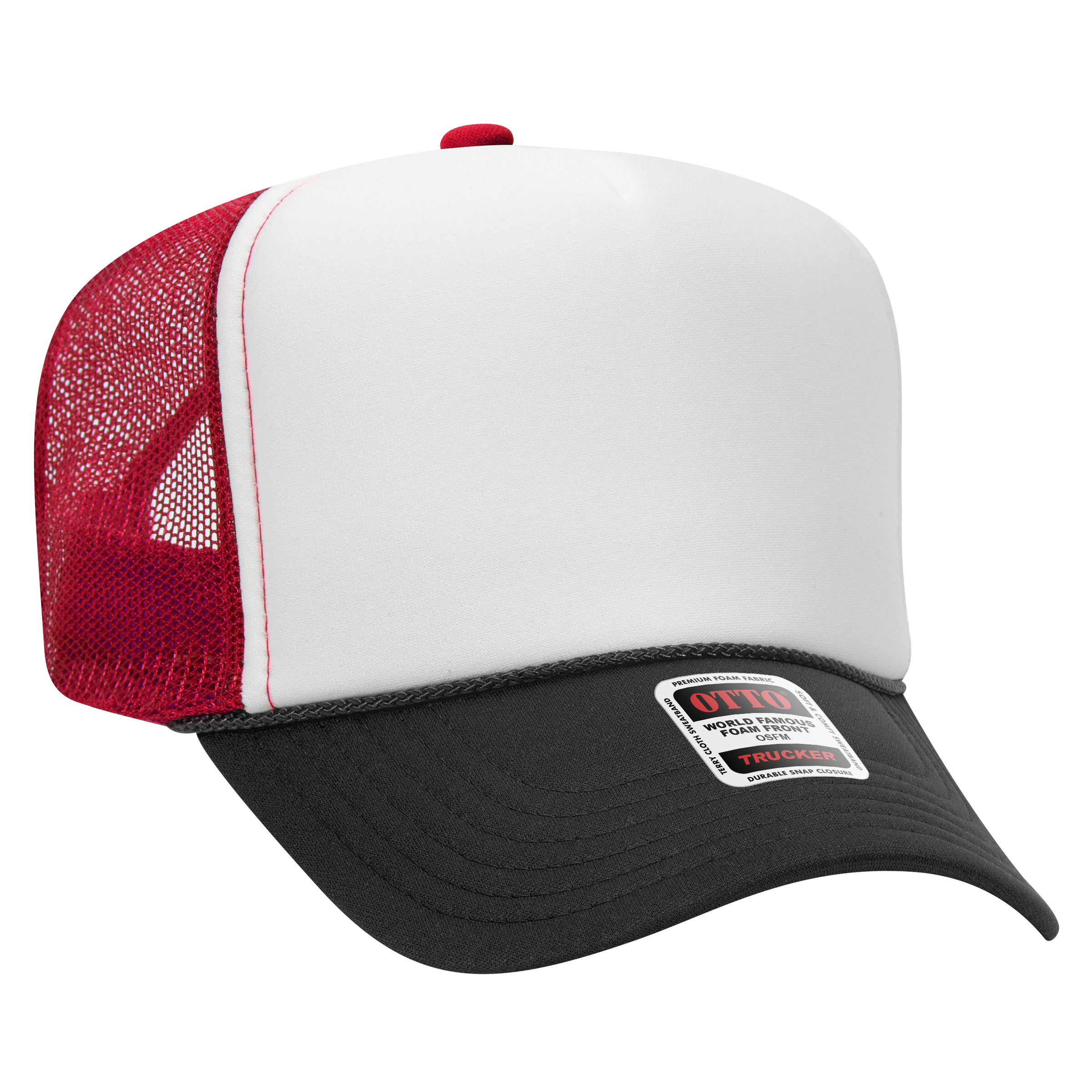 OTTO CAP® 5 Panel High Crown Mesh Back Trucker Hat 82