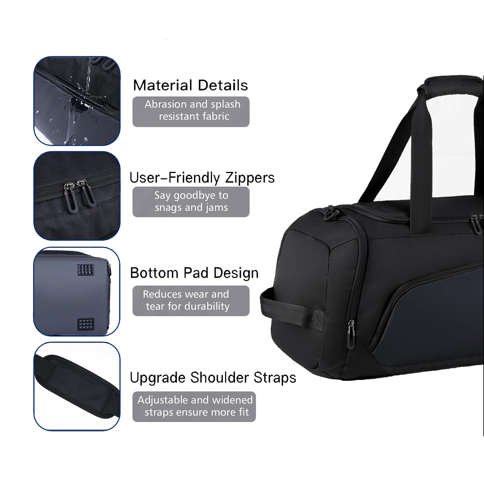 Waterproof Oxford Travel Duffel Bag with Multi-Pocket Design 2