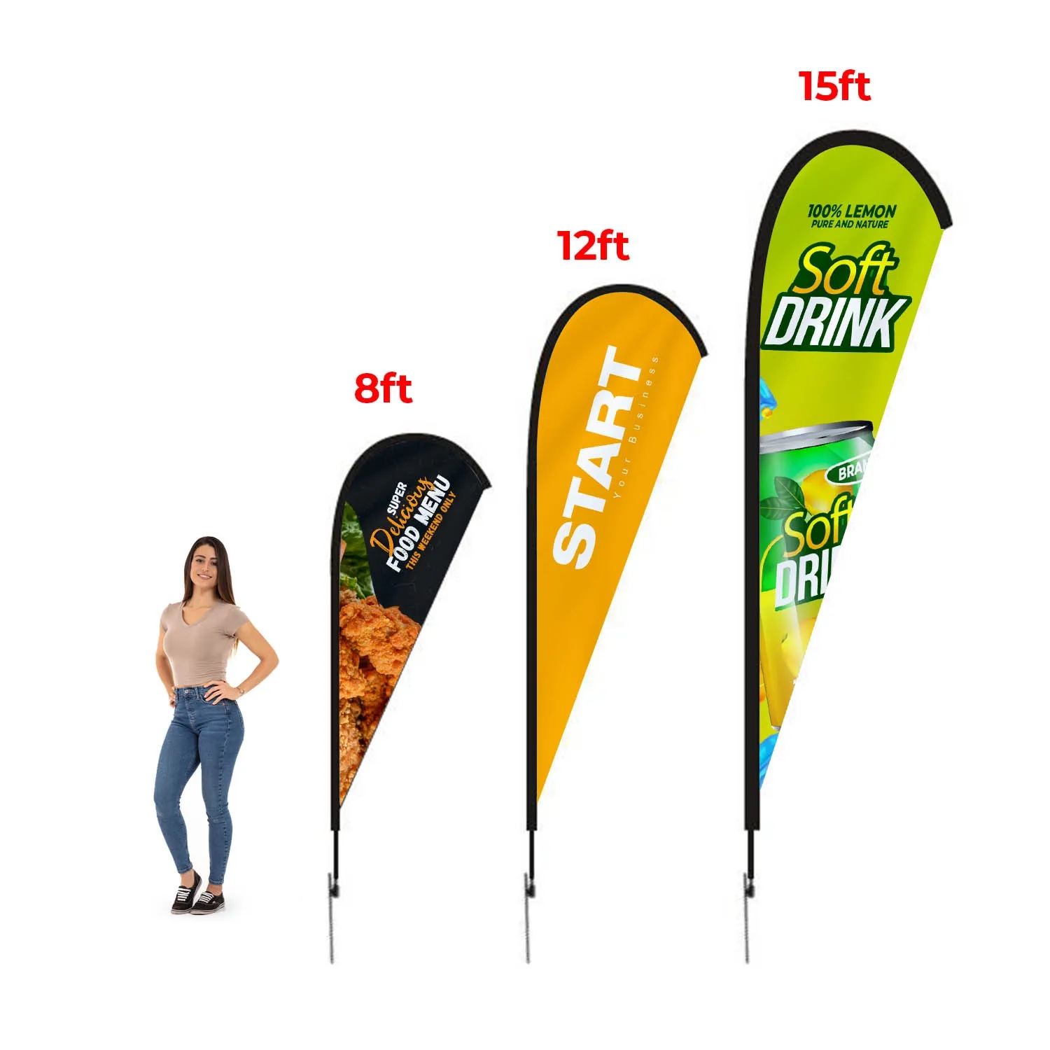 8' Teardrop Flag Replacement 3