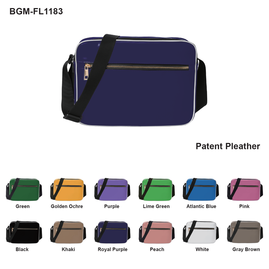 Patent Pleather Retro Shoulder Bag 6.5L 2