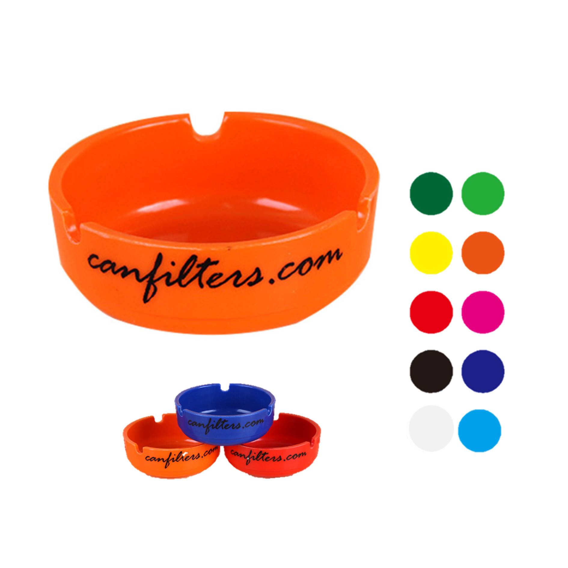 Portable Custom Plastic Round Ashtray 5