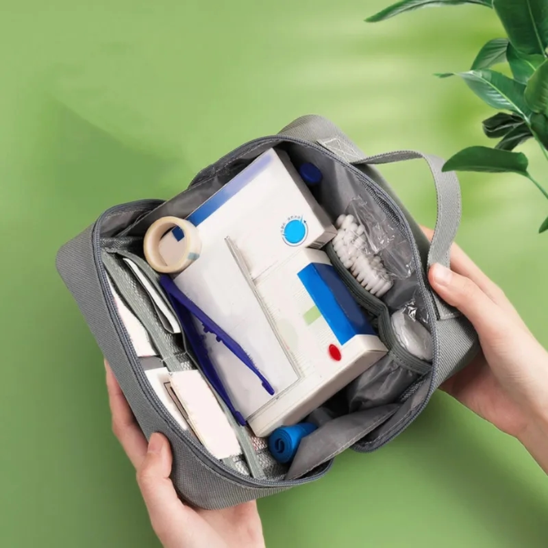 First Aid Bag - Travel Medicine Bag Case Organizer with Handle 4