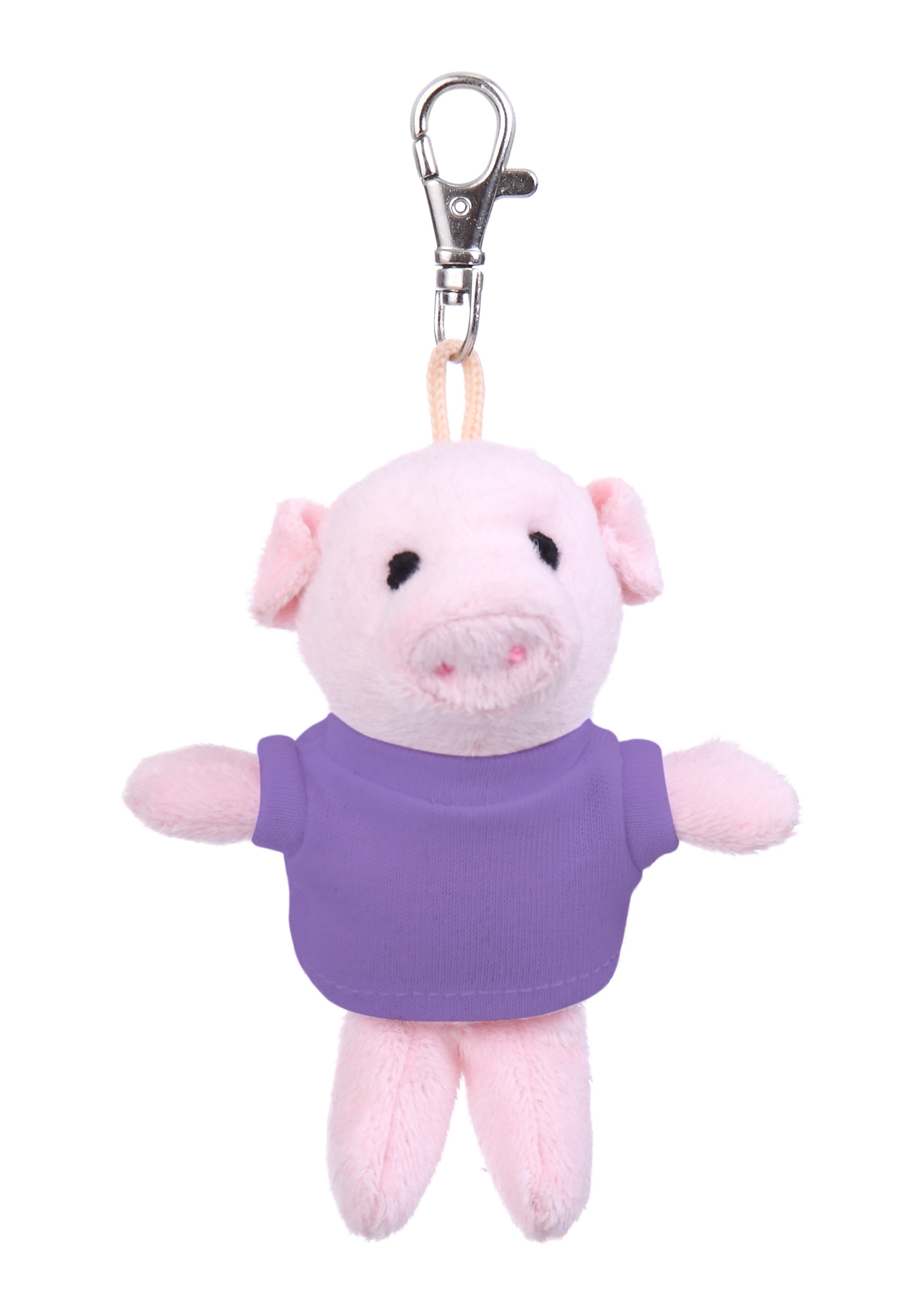 Soft Plush Pig Keychain with Tee 3