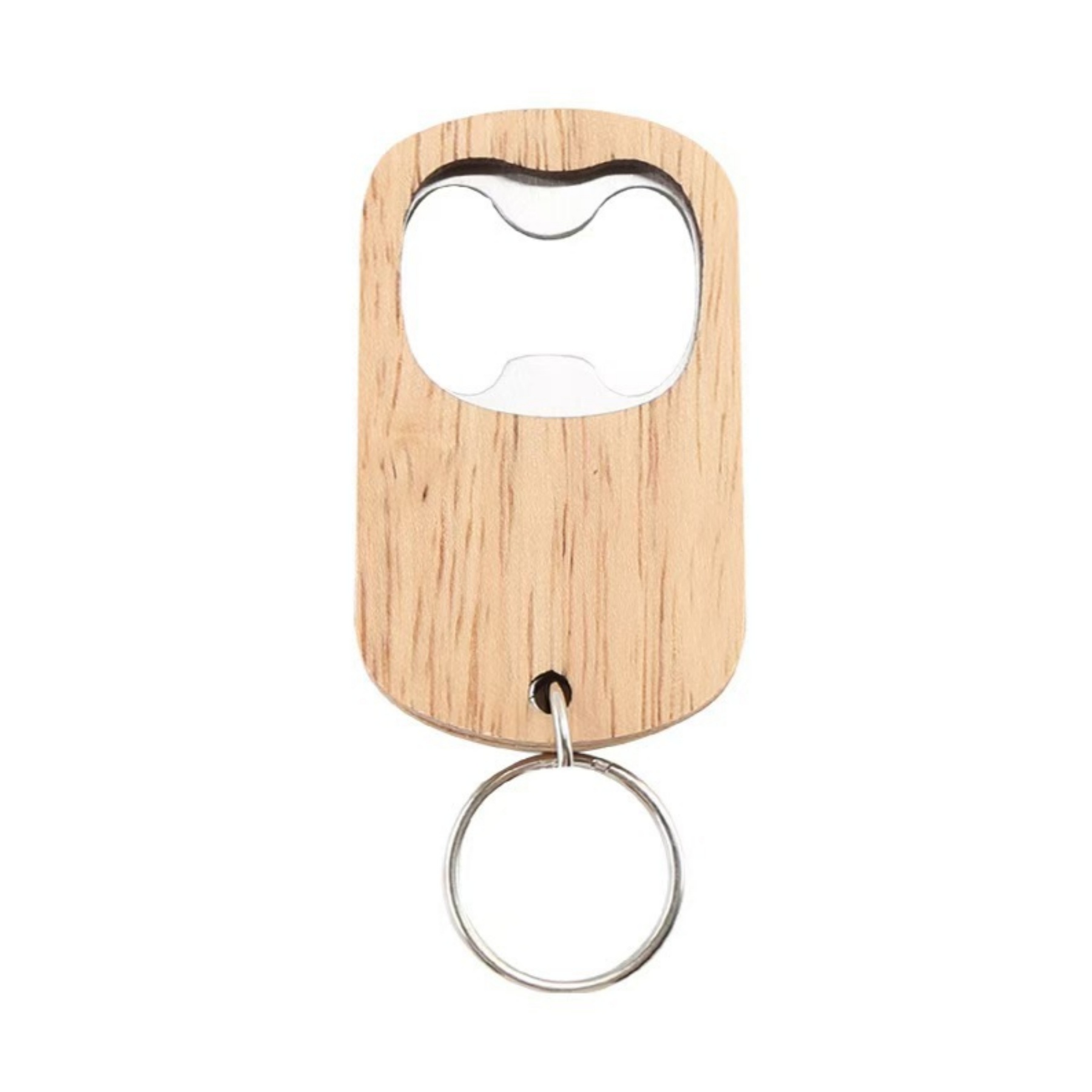 Wooden Handle Bottle Opener With Keychain 3