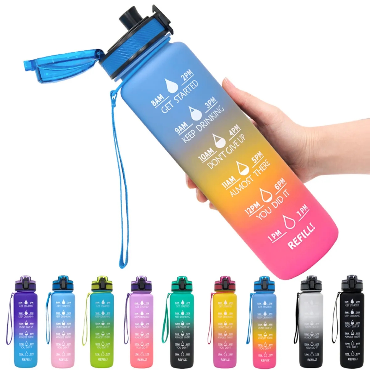 32oz Water Bottle with Time Marker 4
