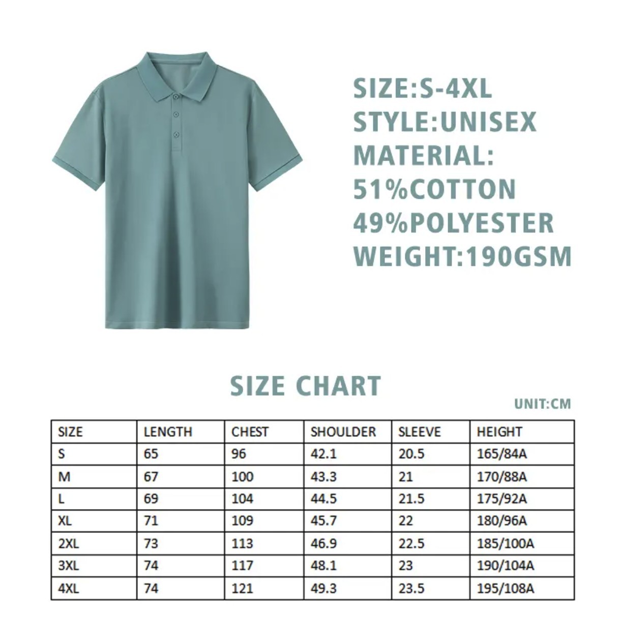 Unisex mercerized cotton POLO shirt instock 4
