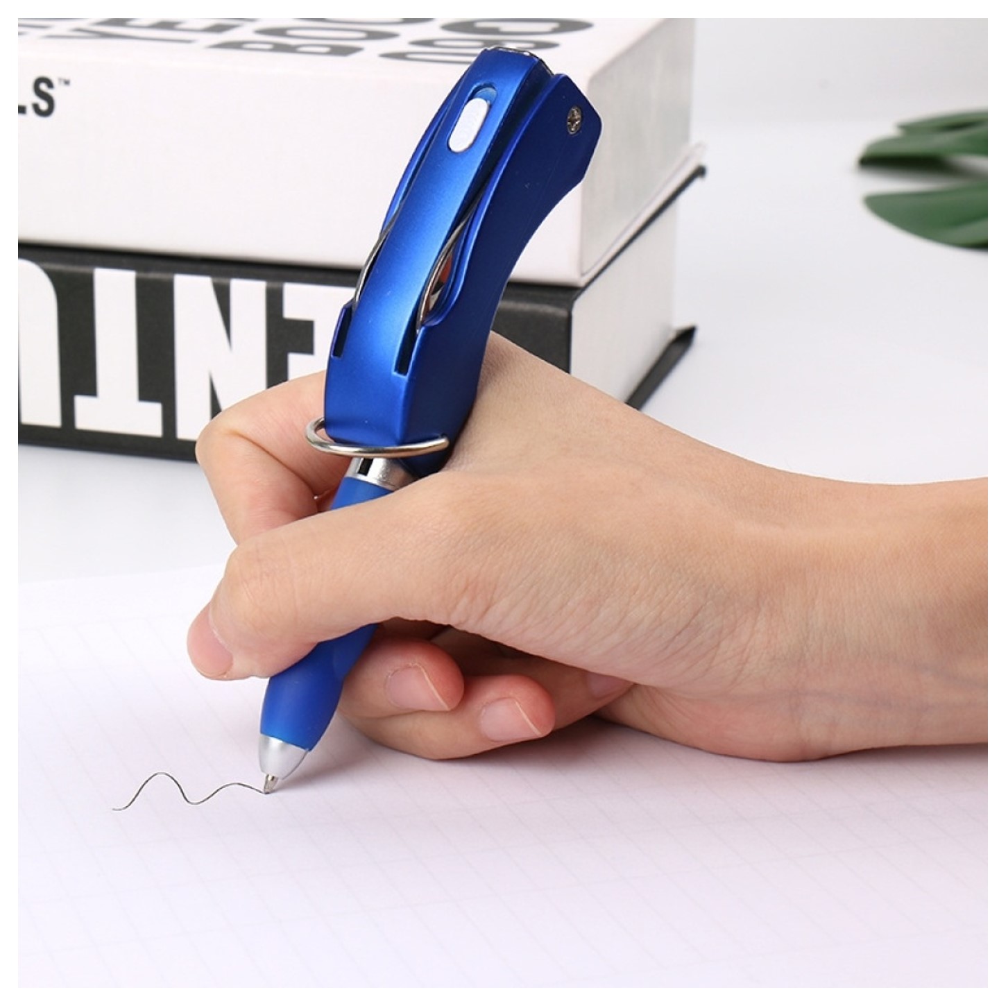 Multi Functional LED Foldable Ball Pen with keychain 3