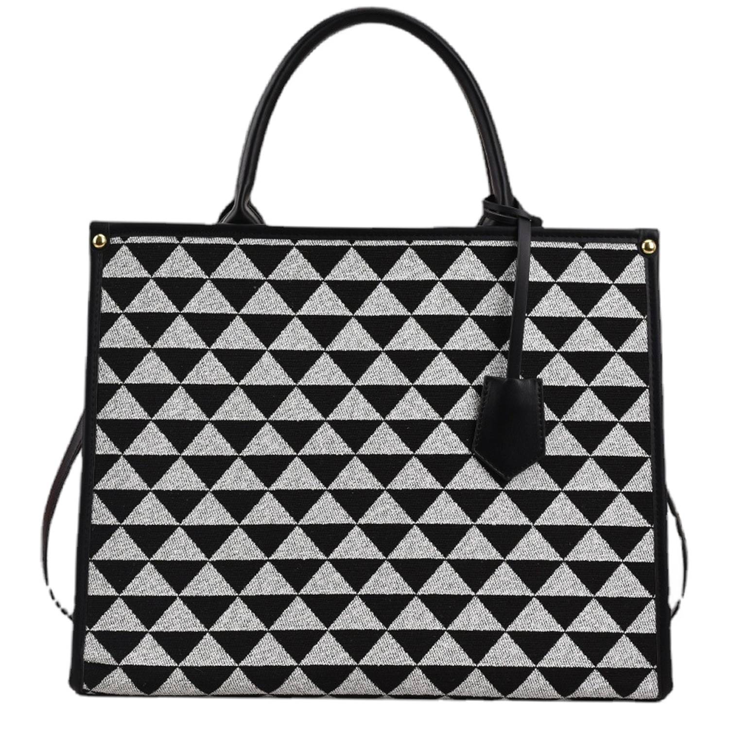 Canvas Crossbody Bag Lingerie Color Clash Tote for Women 5