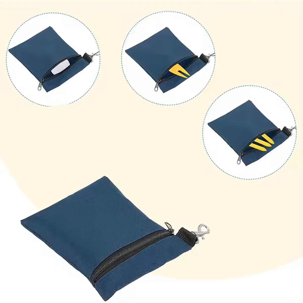 Portable Golf Bag Nylon Ball Cover Waist Hanging Style 3