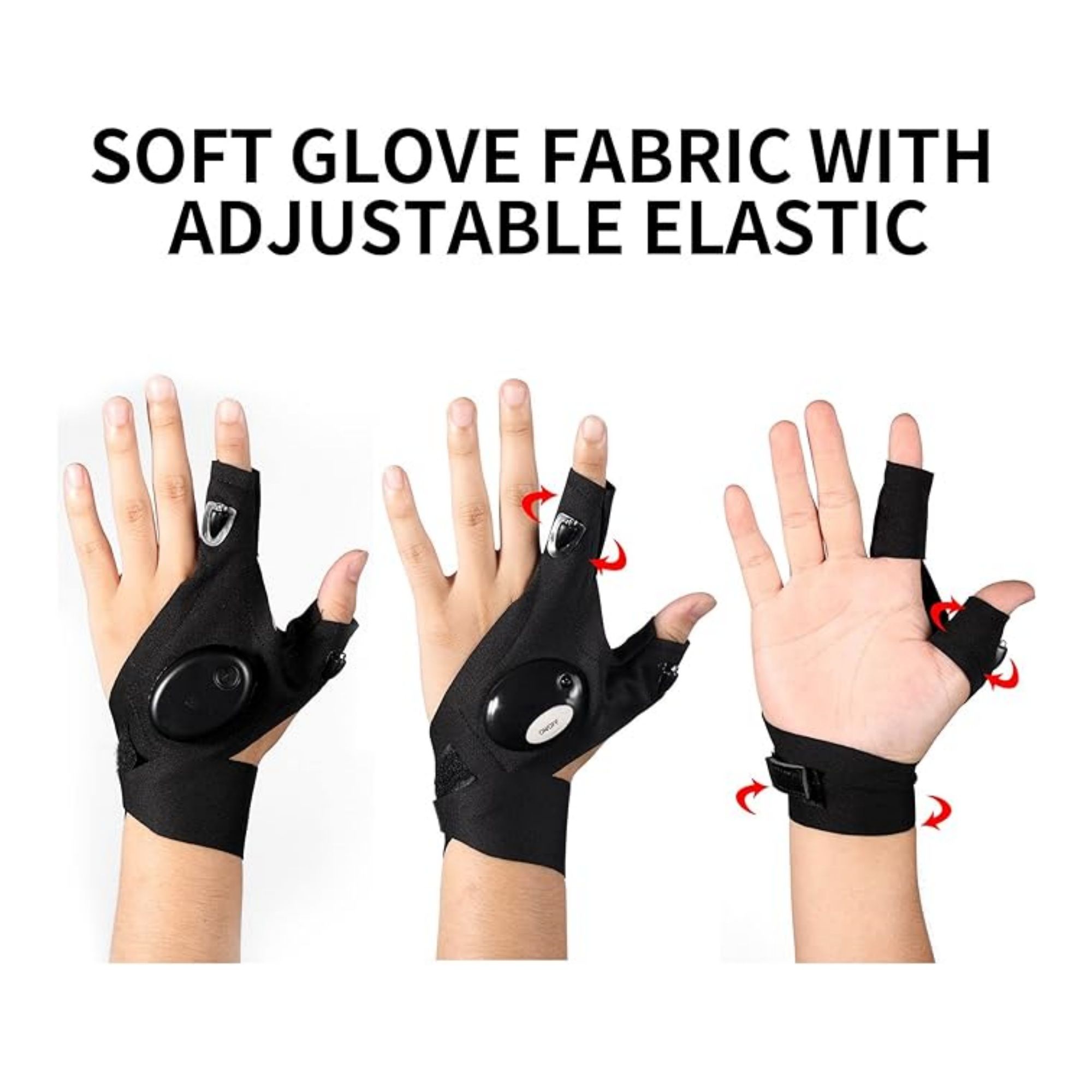 LED Flashlight Breathable And Lightweight Glove 4