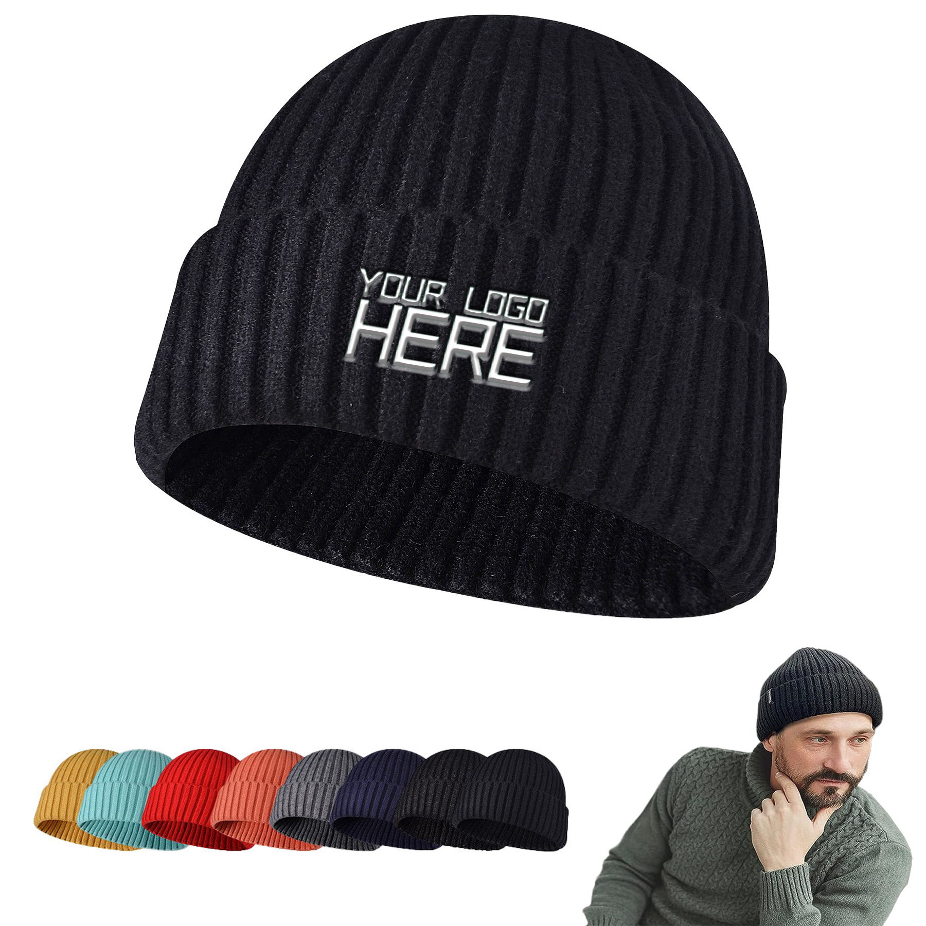 Unisex Knit Soft Beanie Hat 2