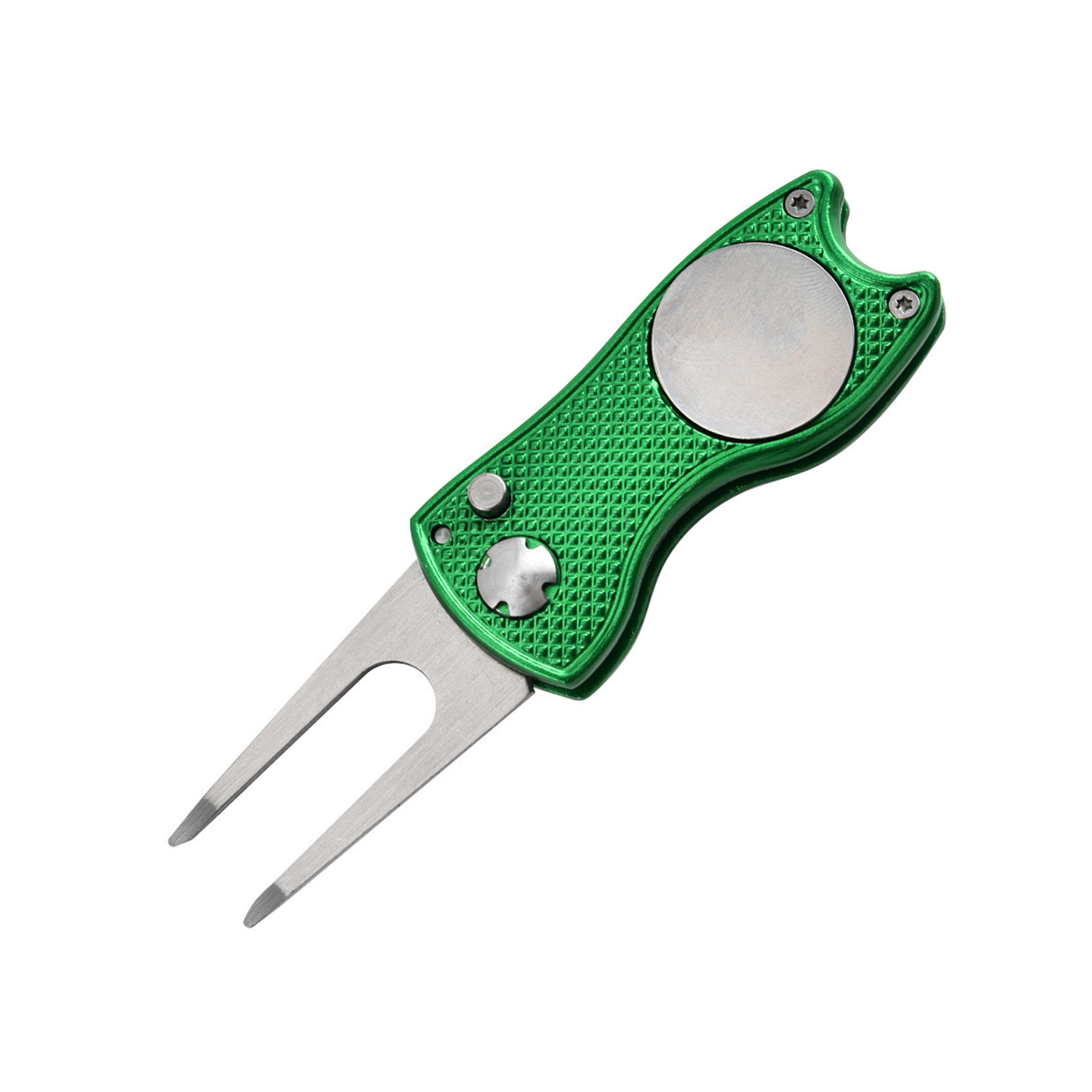 Metal Foldable Golf Divot Tool Magnetic Marker 4