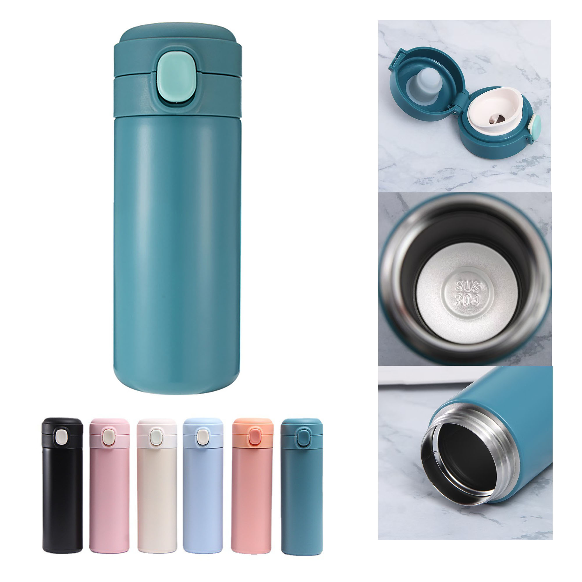 One-Click Pop-Up Lid Insulated Tumbler 3