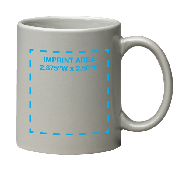 11 oz Light Gray C Handle Mug