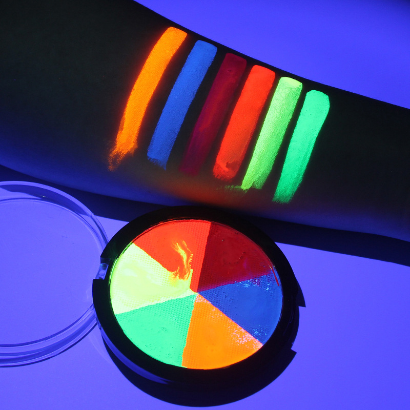 Neon Rainbow Fluorescent Halloween Face Makeup 1