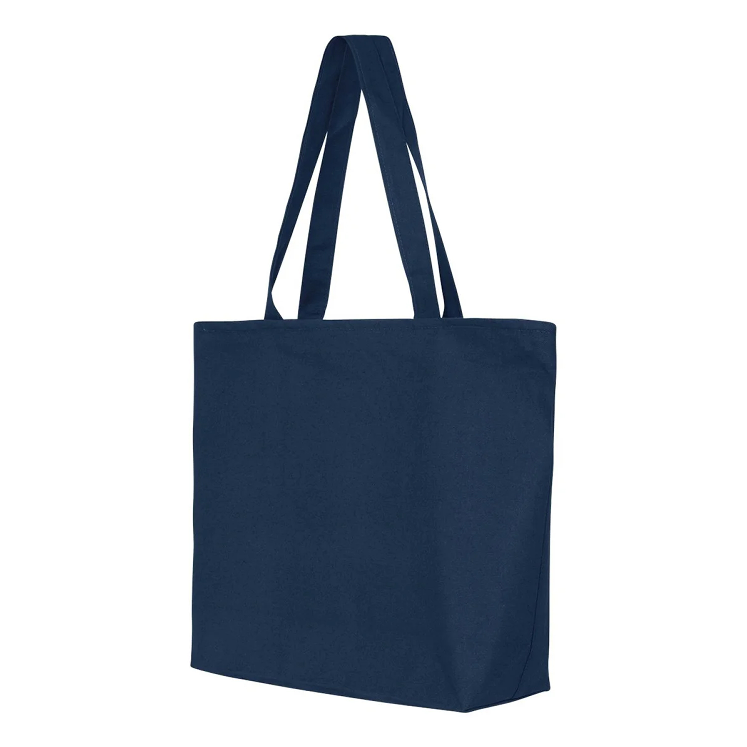 Wide Canvas Zippered Tote Bag 2