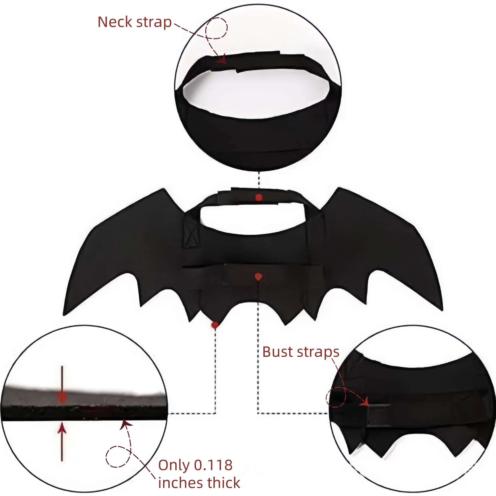 Pet Halloween Decoration Bat Wings 4