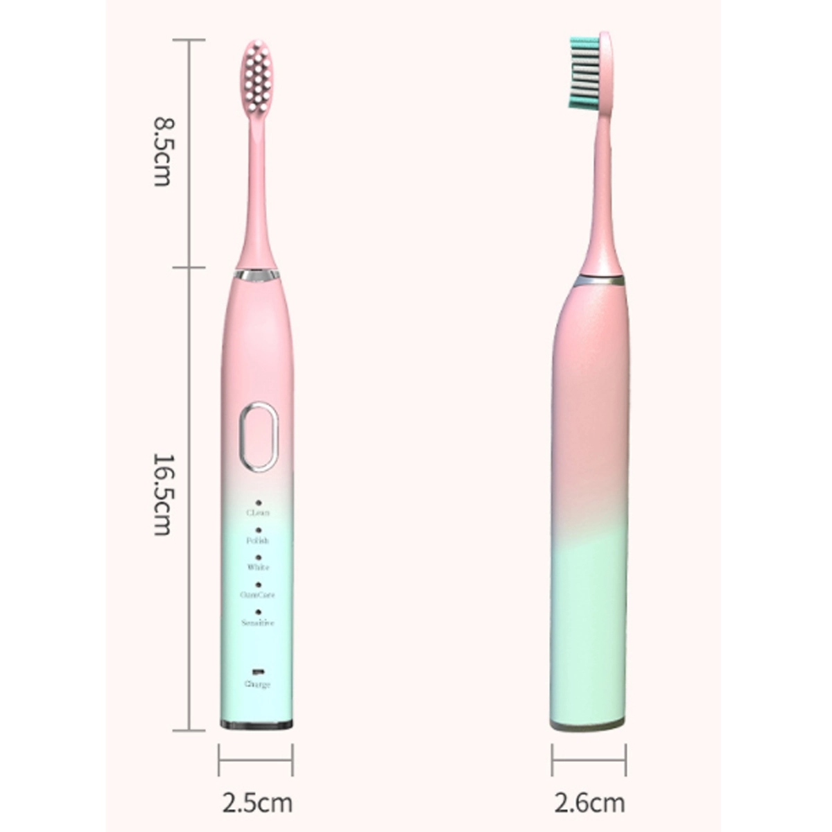 Sonic Electric Toothbrush with 3 Brush Heads and Travel Case 4