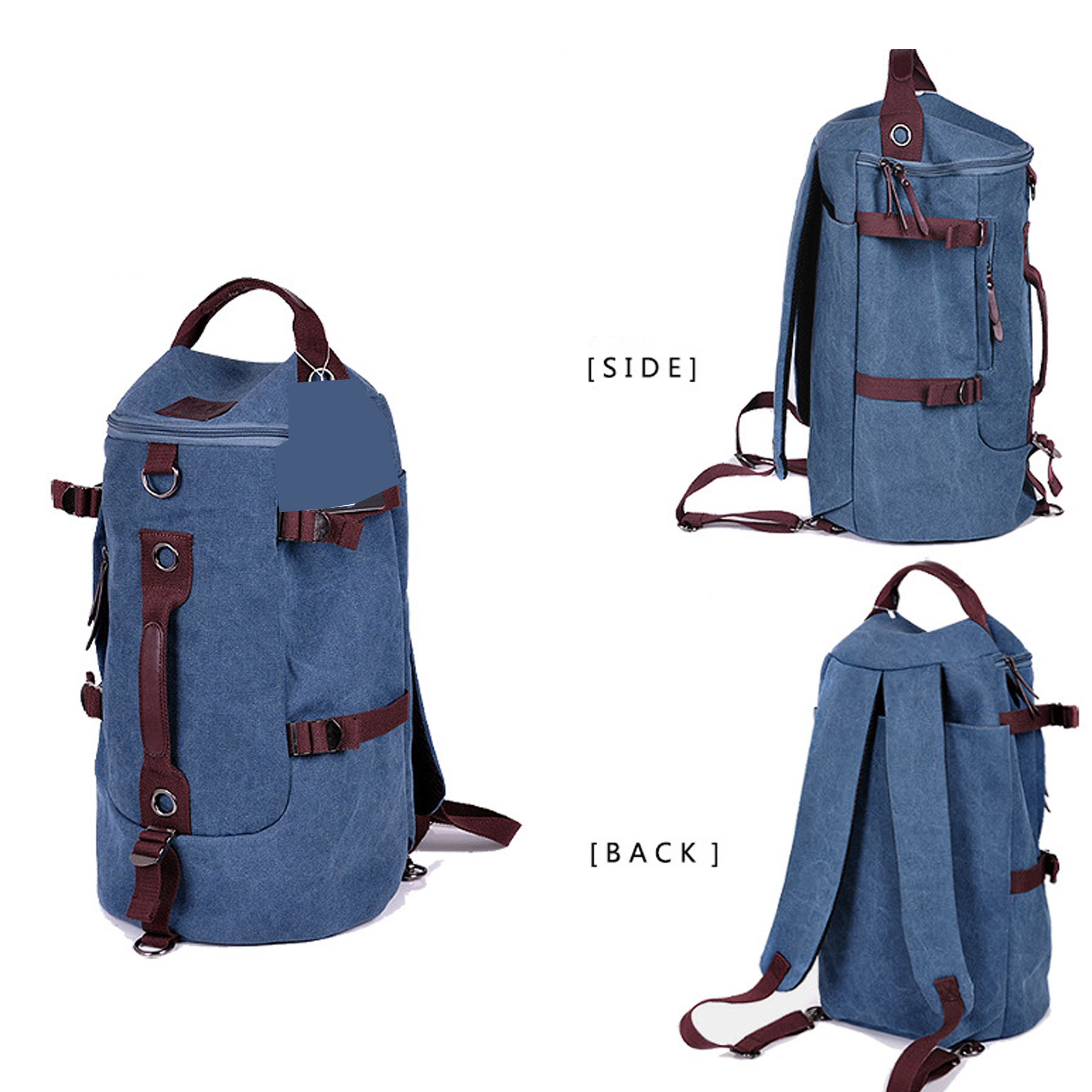 Men's Canvas Hiking Backpack with Laptop Compartment 5