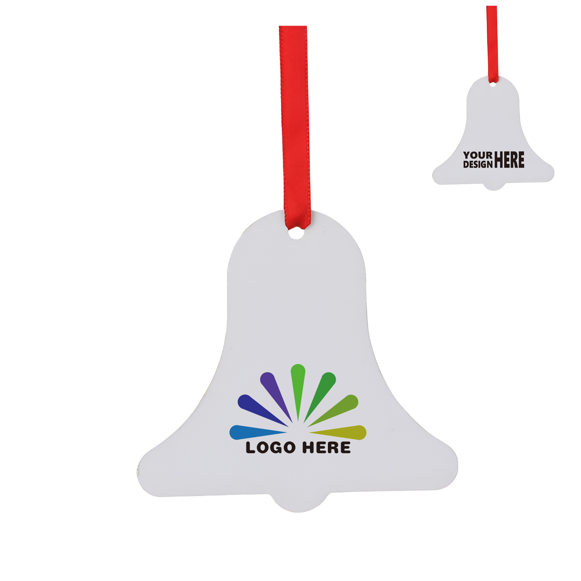 MOQ50 Bell-Shaped Aluminum Christmas Hanging Ornament 2