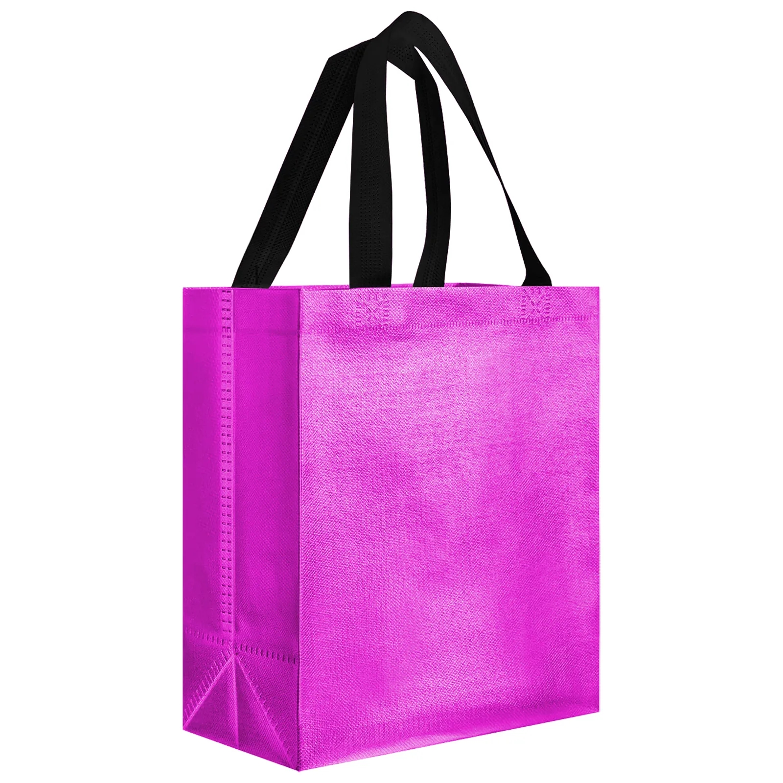 Gift Bags Shopping Glossy Reusable Grocery Tote with Handles 10
