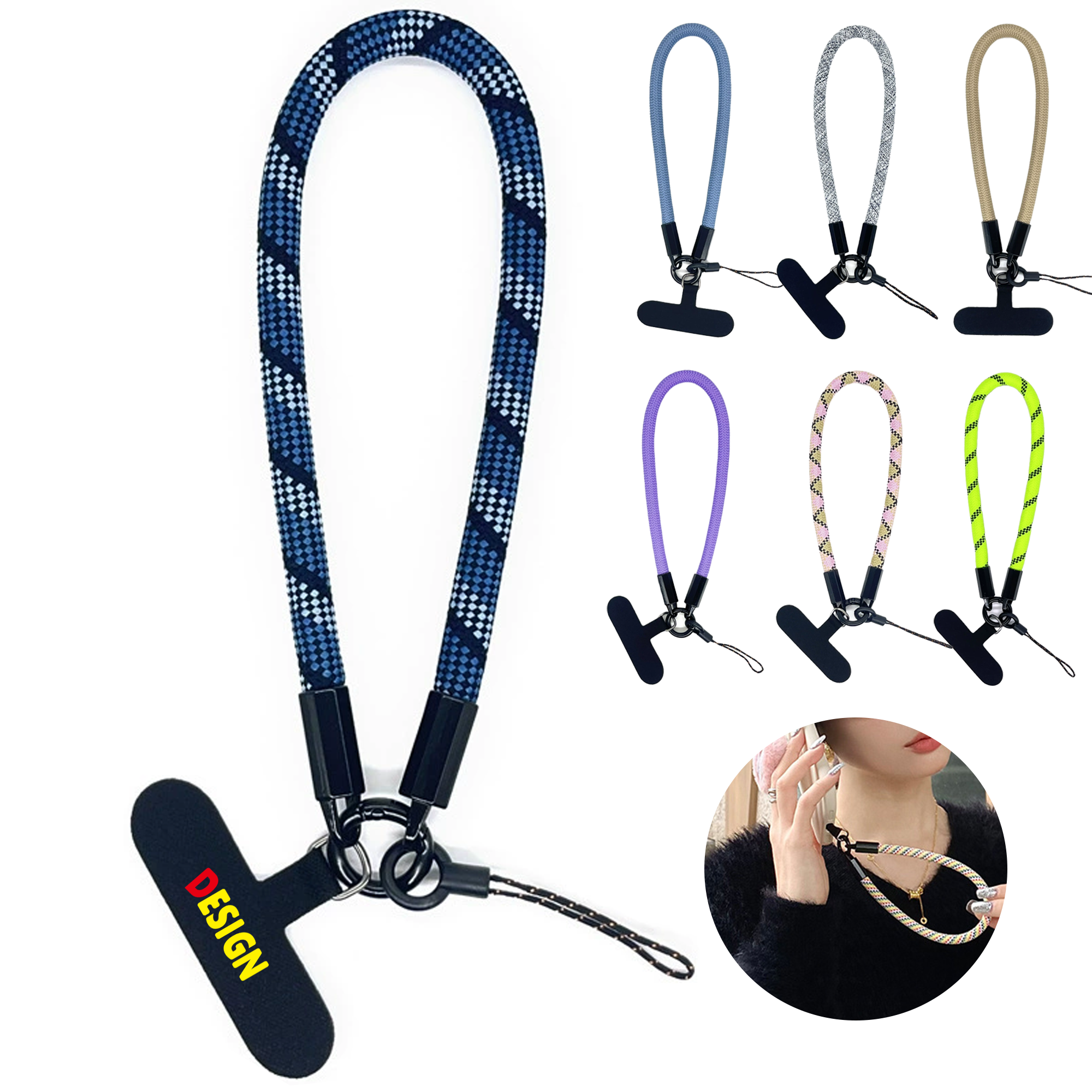 Braided Phone Wrist Strap with Clip 2