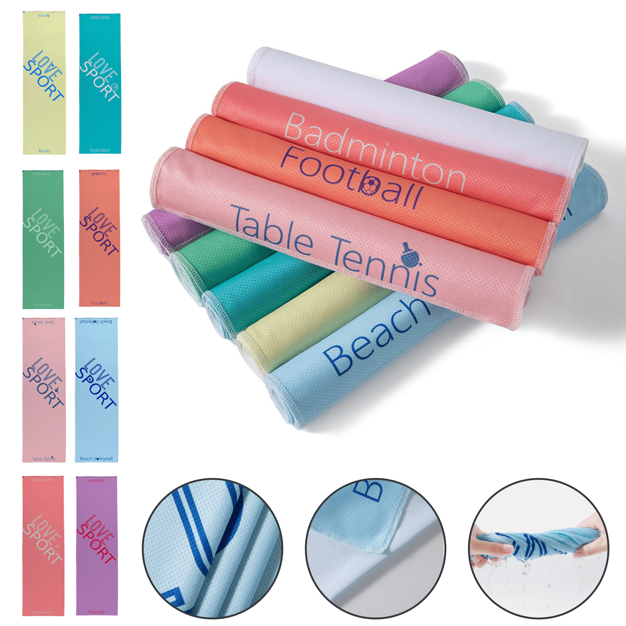 Custom Cooling Microfiber Sports Towel 3