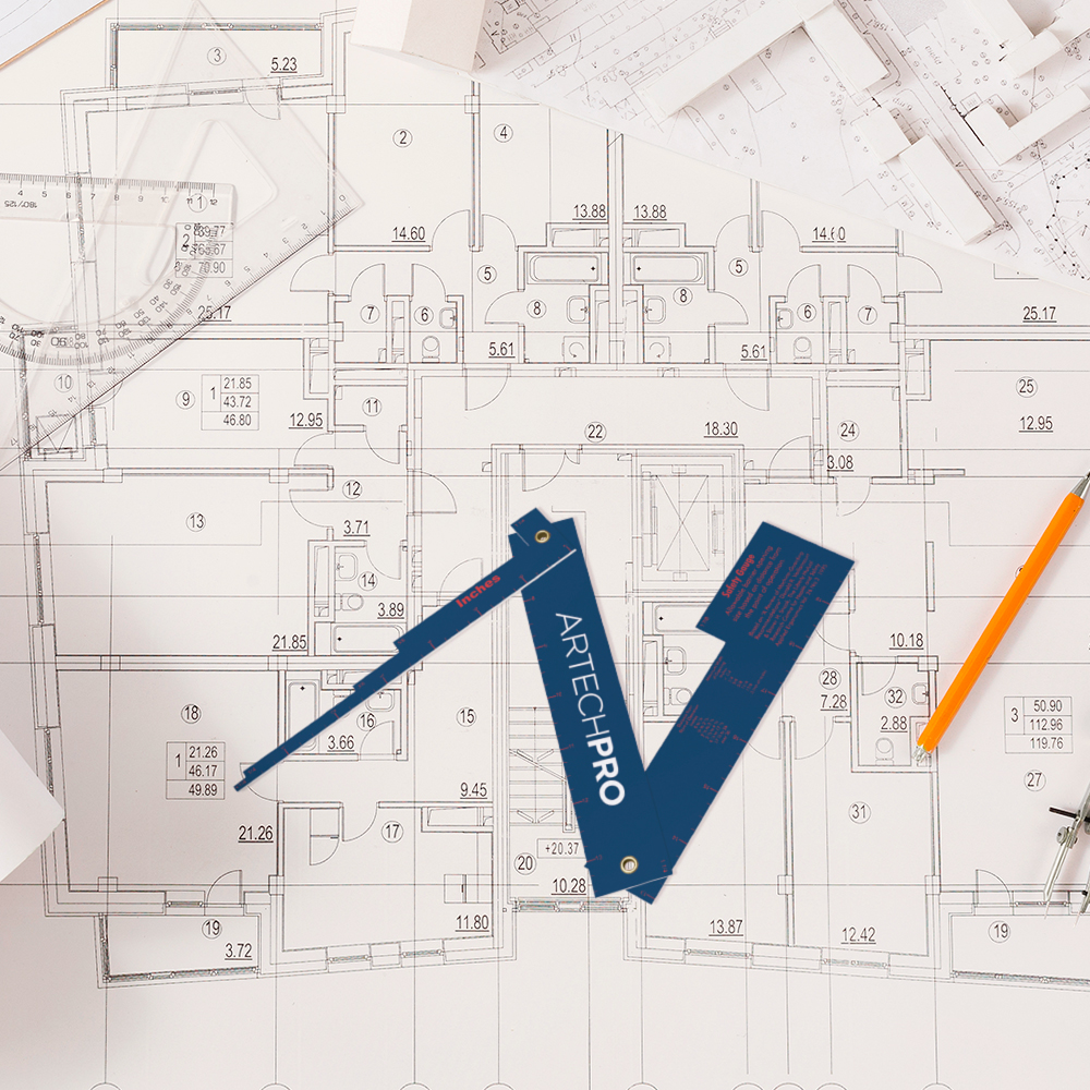 Hinged Guard Opening Scales/ Rulers (1.875"x20") 3 Pieces, Spot Colour