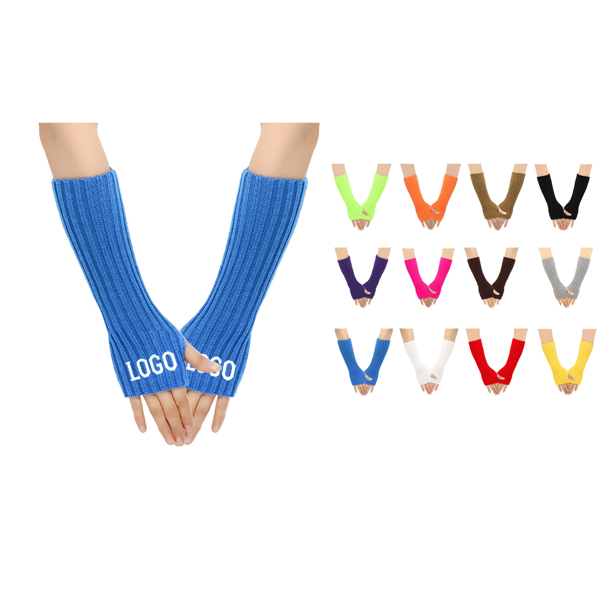 MOQ 300 pcs Winter Half-Finger Gloves 2