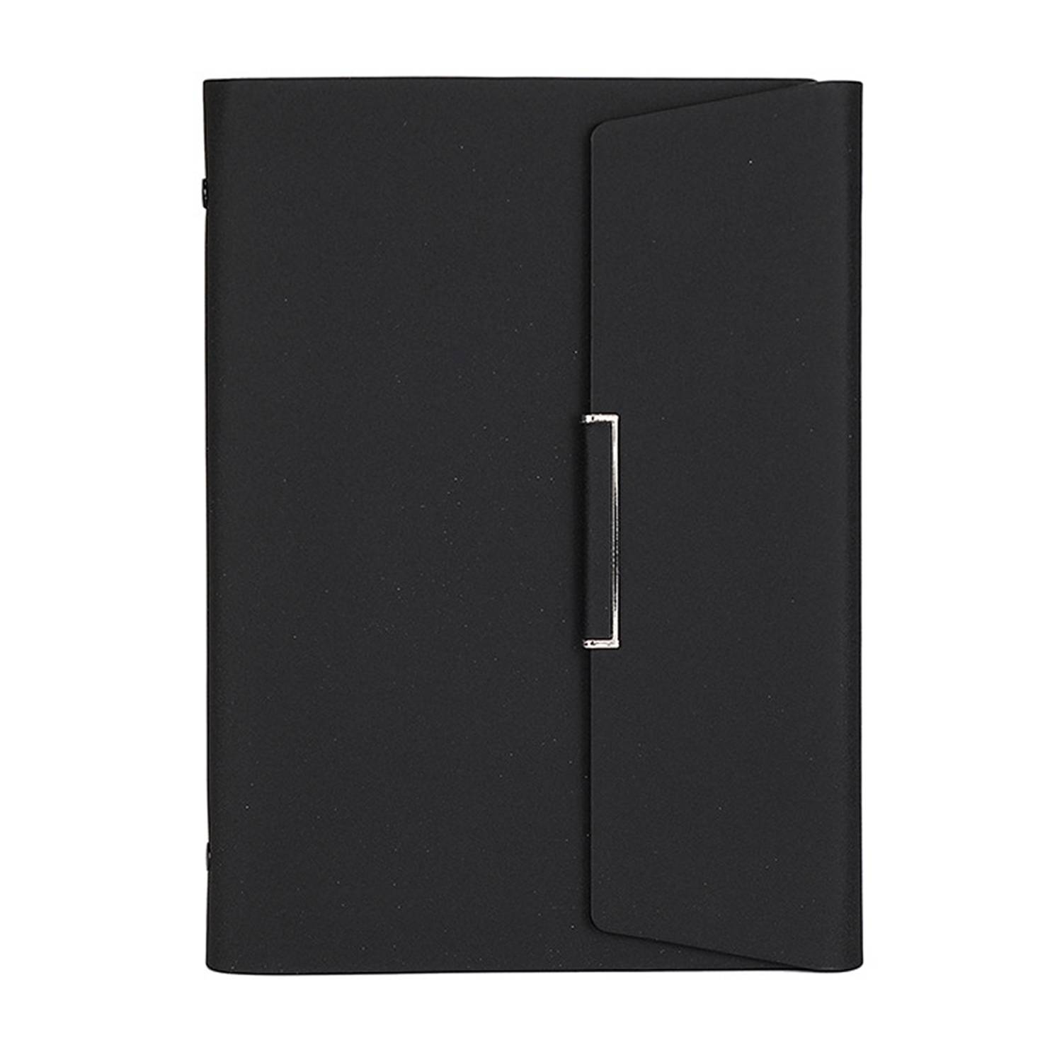 A5 PU Leather Loose Leaf Magnetic Notebook w/ Card Slots 2
