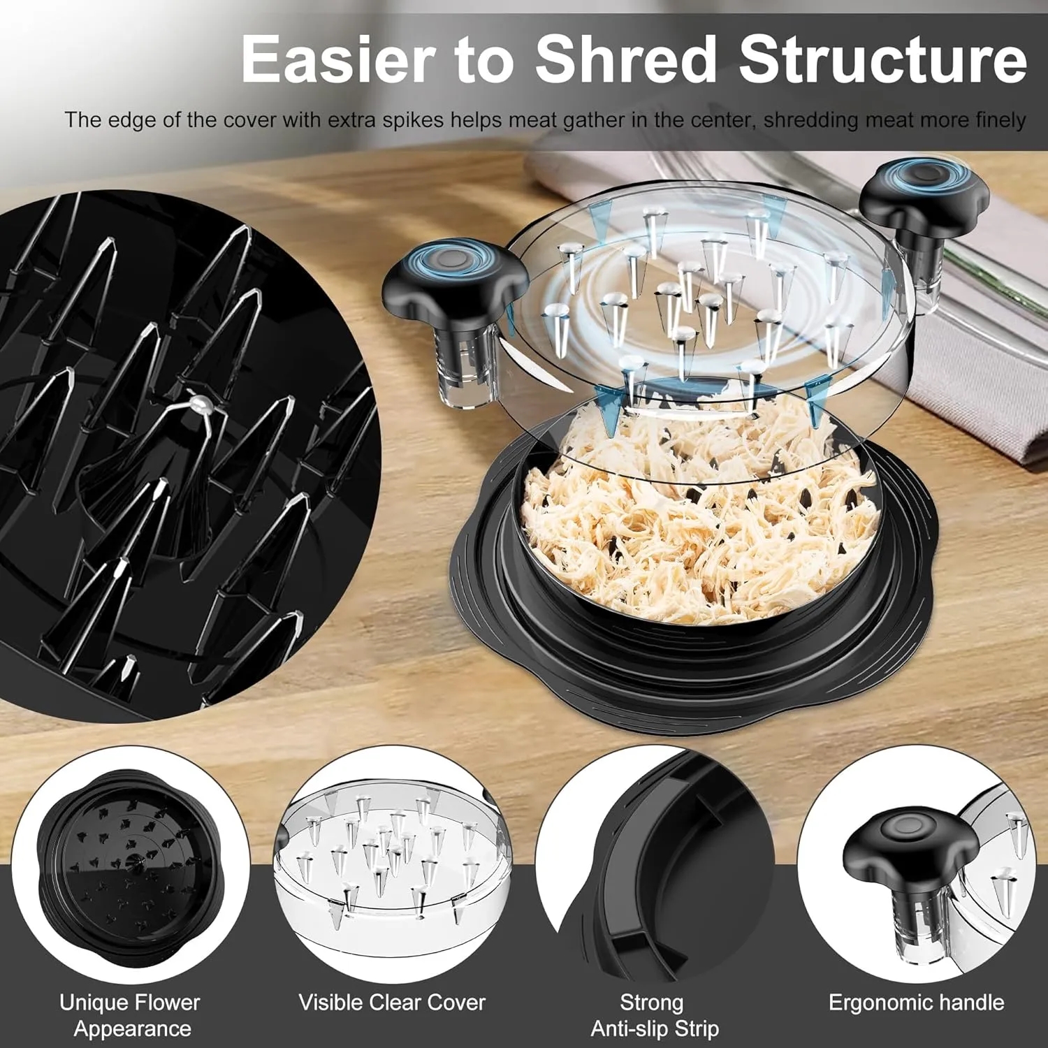 Handle Chicken Breast Shredder Tool 5