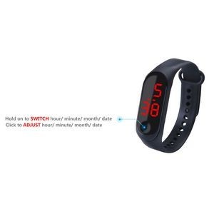 Elegant Electronic Watch With Digital Display Adjustable Band 35