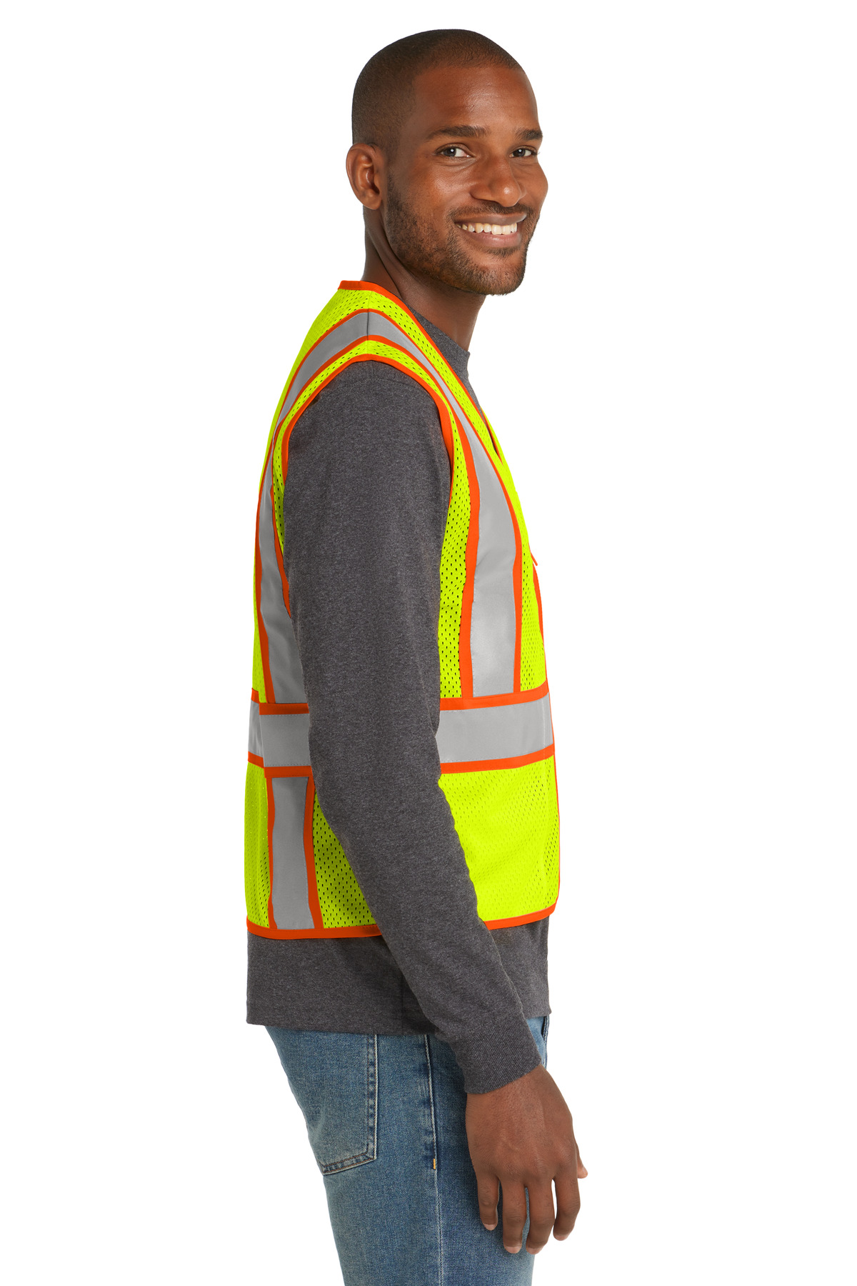 CornerStone ANSI 107 Class 2 Mesh Zippered Two-Tone Vest. CSV103 9