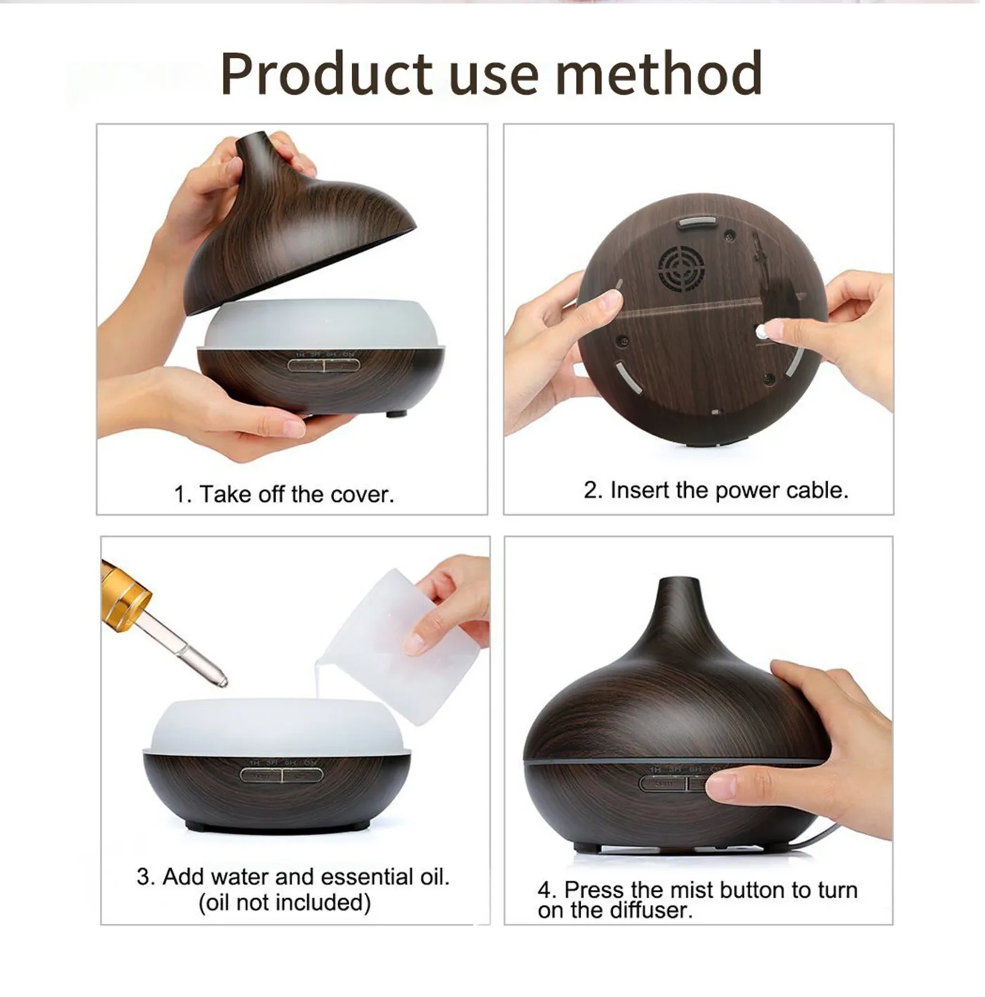 400 ML Aroma Essential Oil Diffuser Humidifier 5