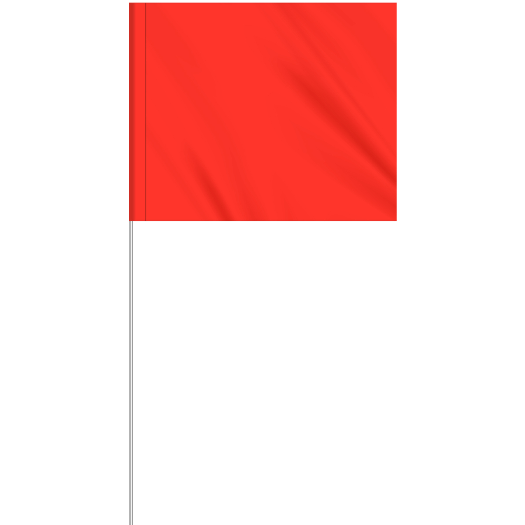 1-Color 5" x 6" Custom Vinyl Marking Flag w/ 27" Plastic Staff 17