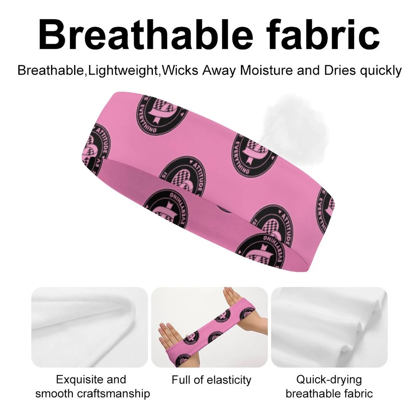 Polyester Sports Sweat Headband 2