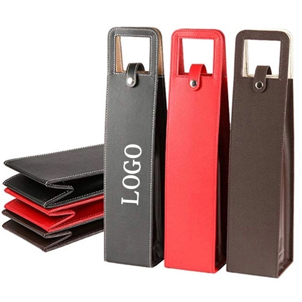 Leather Wine Bottle Tote Bag 3