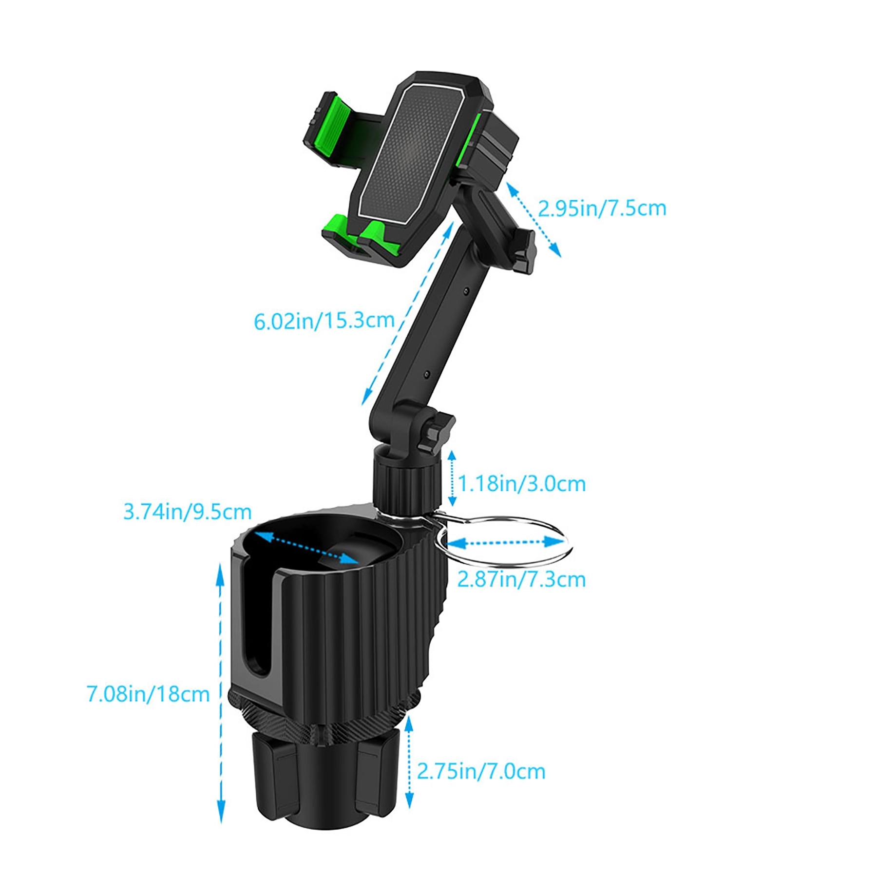 Car Cup Holder Phone Mount Adjustable Base With 360 Rotation 6