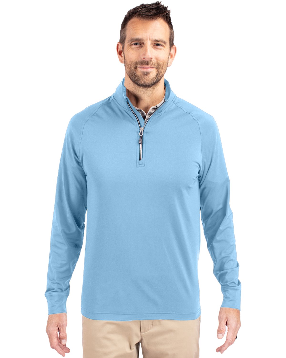 Cutter & Buck Adapt Recycled Soft Knit Stretch  Mens Quarter Zip Pullover 115