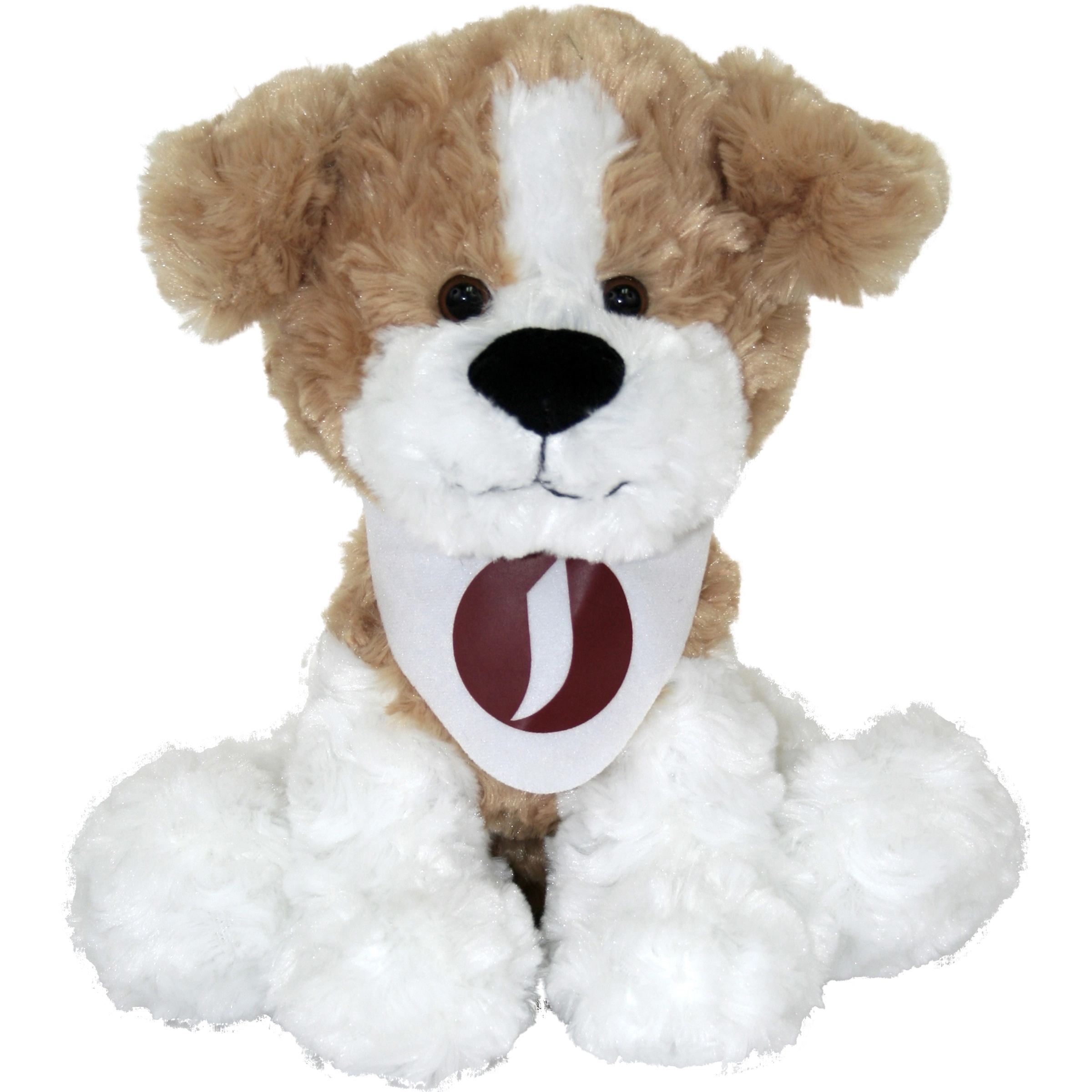 10" Large Sitting Dog - Beige & White 7
